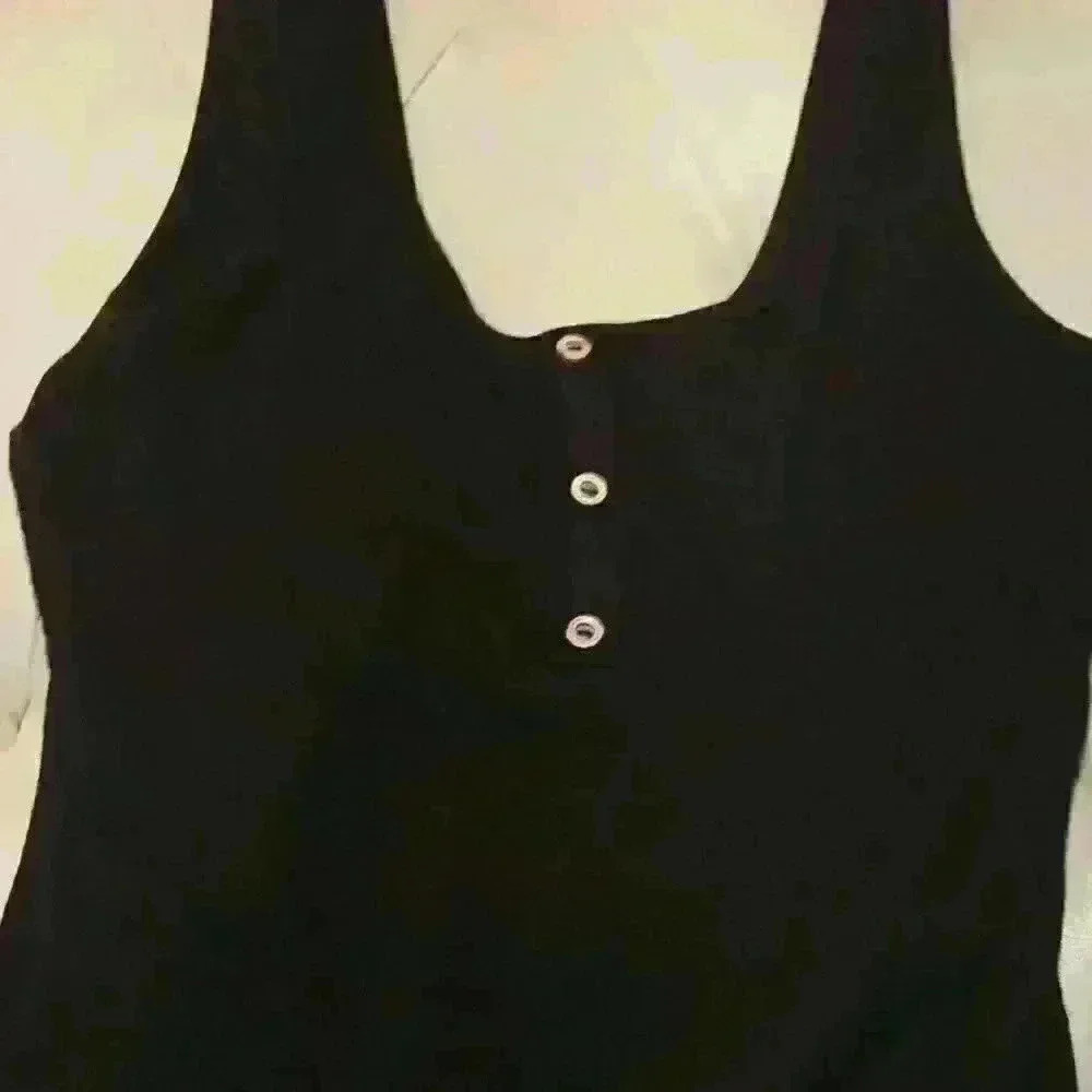 Mikey and Joey Black tank bodysuit sz xlarge - Picture 2 of 3